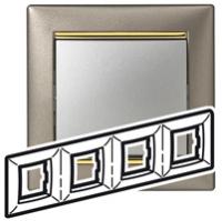 Legrand Valena Титан/Золото Рамка 4-ая горизонт.