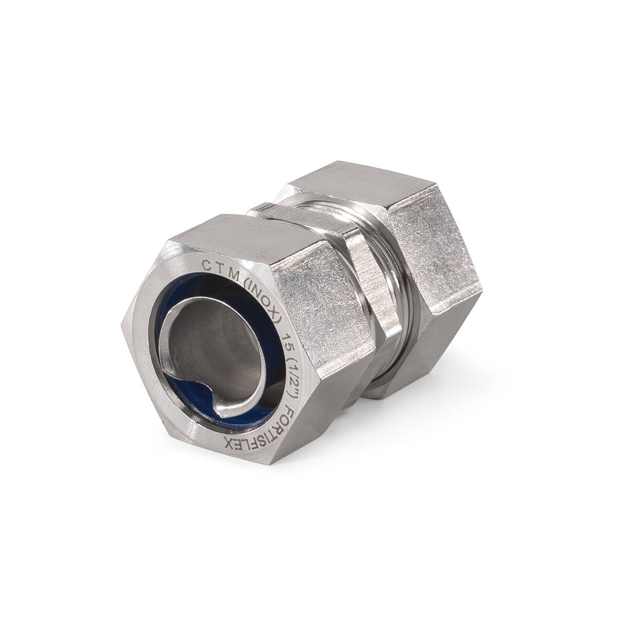 Муфта соединительная СТМ (INOX) 15 (1/2'') цанговая труба-металлорукав из нержавеющей стали