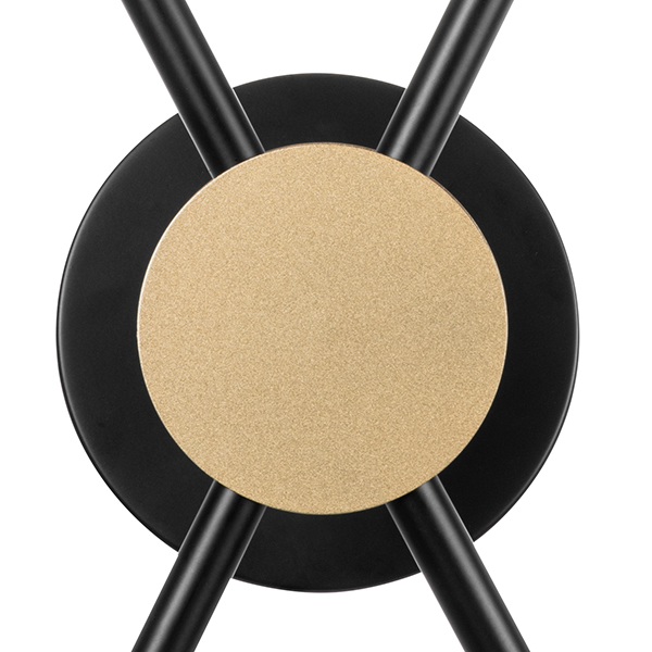 815620 Бра CROCO 2х40W E14 ЧЕРНЫЙ МАТОВЫЙ/ЗОЛОТО