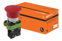 Кнопка грибовидная SB2-BС41 с возвратом, 1НО, d22 мм, красная, IP40 TDM