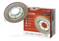 Светильник встраиваемый GX53R-crystal R43L с подсветкой 4К под GX53 Светло-Золотистый/Золото IN HOME