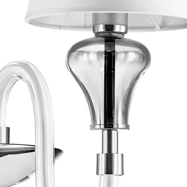 809626 Бра OTTO 2х40W E14 БЕЛЫЙ ткань