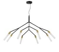 SLE1129-403-08 Светильник подвесной Черный, латунь/Белый G9 8*5W KAITO