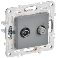 SKANDY Розетка двойная TV+SAT SK-A13Gr серый IEK