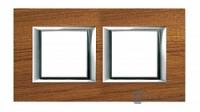BT Axolute Тиковое дерево Рамка 2+2 мод прямоугольная (надпись горизонтально)