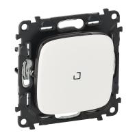 Legrand Valena ALLURE Бел Клавиша 1-ая с подсветкой/индикацией (голубая линза в центре)