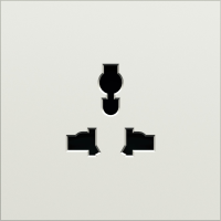 Накладка для  розетки мультистандарт, со шторками 16A 250 В~, шампань, серия S08