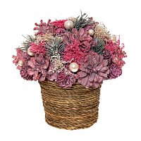 741971 Изделие декоративное Новогодняя композиция  L19 W19 H18 см