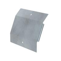 Крышка угла вертикального внешнего 45 градусов Профи INOX (AISI 316) 400х100 (1,0 мм) Промрукав