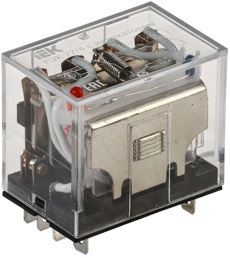 Реле промежуточное РЭК77/4(LY4) с индикацией 10А 230В АC IEK