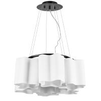 802167 Подвес NUBI 6х40W E27 ЧЕРНЫЙ МАТОВЫЙ/БЕЛЫЙ