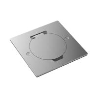 Лючок 2 мод. (1 мод. 45х45 мм.), круглая крышка, полированное серебро, IP44