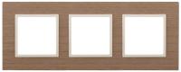 14-5303-07 ЭРА Рамка на 3 поста, дерево, Эра Elegance, ясень+сл.кость (5/25/750)