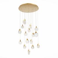 SL6104.203.16 Светильник подвесной ST-Luce Золотистый/Прозрачный,С пузырьками воздуха LED 16*3W 3000K Montecelio