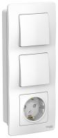 BLANCA С/У БЛОК: РОЗЕТ з/к шт 16А, 250В + ВЫКЛ 1-кл. + ВЫКЛ 1-кл. БЕЛЫЙ