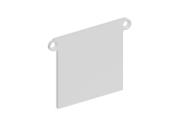 Боковая  глухая заглушка для профиля DN18519 Цвет:Белый матовый, RAL9003,Серия:DN8ALE