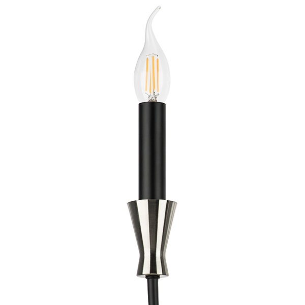 732527 Бра RAGNO 2х40W E14 ЧЕРНЫЙ/НИКЕЛЬ