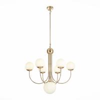 SL1504.203.07 Люстра подвесная ST-Luce Французское золото/Белый E27 7*60W AVELLINO