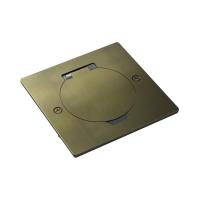 Лючок 2 мод. (1 мод. 45х45 мм.), круглая крышка, античная латунь, IP44