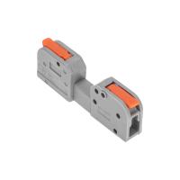 Клемма СМК 222-421R проходная разъемная 1 полюс серая 0,2-2,5/4мм² (50 шт/уп) REXANT