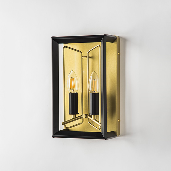 713627 Бра REGOLO 2х40W E14 ЧЕРНЫЙ МАТОВЫЙ/ЗОЛОТО