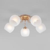 Потолочный светильник со стеклянными плафонами 30138/5 золото