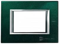 BT Axolute Малахит Рамка 3 модулей прямоугольная
