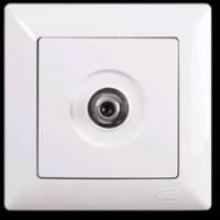 VS2811122 ТВ розетка проходная/конечная бел.