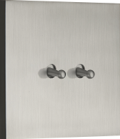 Переключатель на 2 тумблера, каплевидный, 10AX 250V, вороненая сталь, серия N96