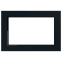 Рамка  2-местная (без перемычки), стекло, STEKKER, GFR00-7012-05М, серия Катрин, черный матовый