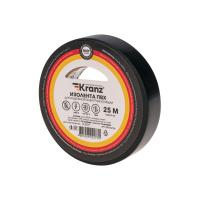 Изолента ПВХ 0,13х15 мм, 25 м, черная KRANZ