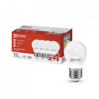 Лампа сд LED-ШАР-VC 4PACK 11Вт 230В Е27 4000К 1050Лм (4шт./упак) IN HOME