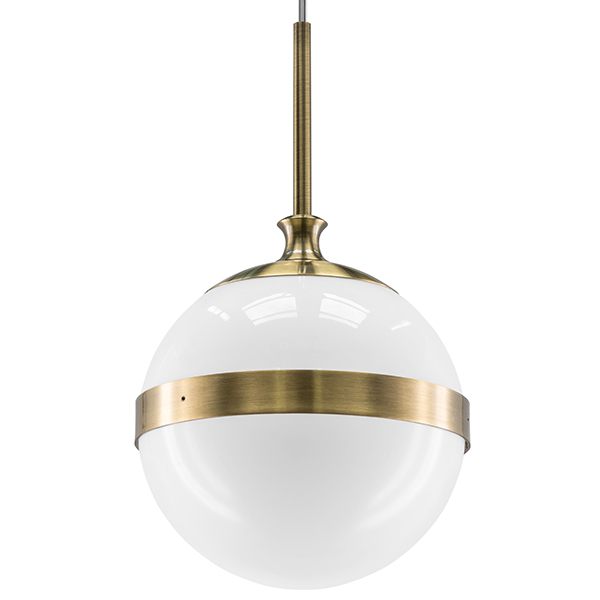 813111 Подвес GLOBO 1х40W E14 electroplating bronze/white