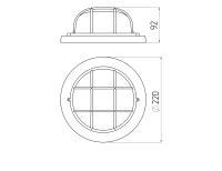 Светильник ЭРА НБО 03-60-012 Кантри дерево/стекло решетка IP54 E27 max 60Вт D220 круг клен