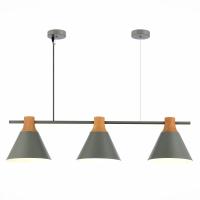 SLE125113-03 Светильник подвесной Серый/Серый, Светлое дерево E14 3*40W MODICA