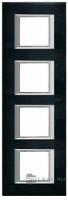 BT Axolute Антрацит Рамка 2+2+2+2 мод прямоугольная (надпись вертикально)