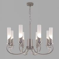 Подвесная люстра со стеклянными плафонами 60117/8 никель