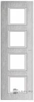 BT Axolute Хром Рамка 2+2+2+2 мод прямоугольная (надпись вертикально)