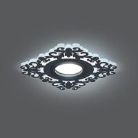 BL126 Светильник Gauss Backlight Квадрат. Черный  Gu5.3  3W  LED 4000K 1/40