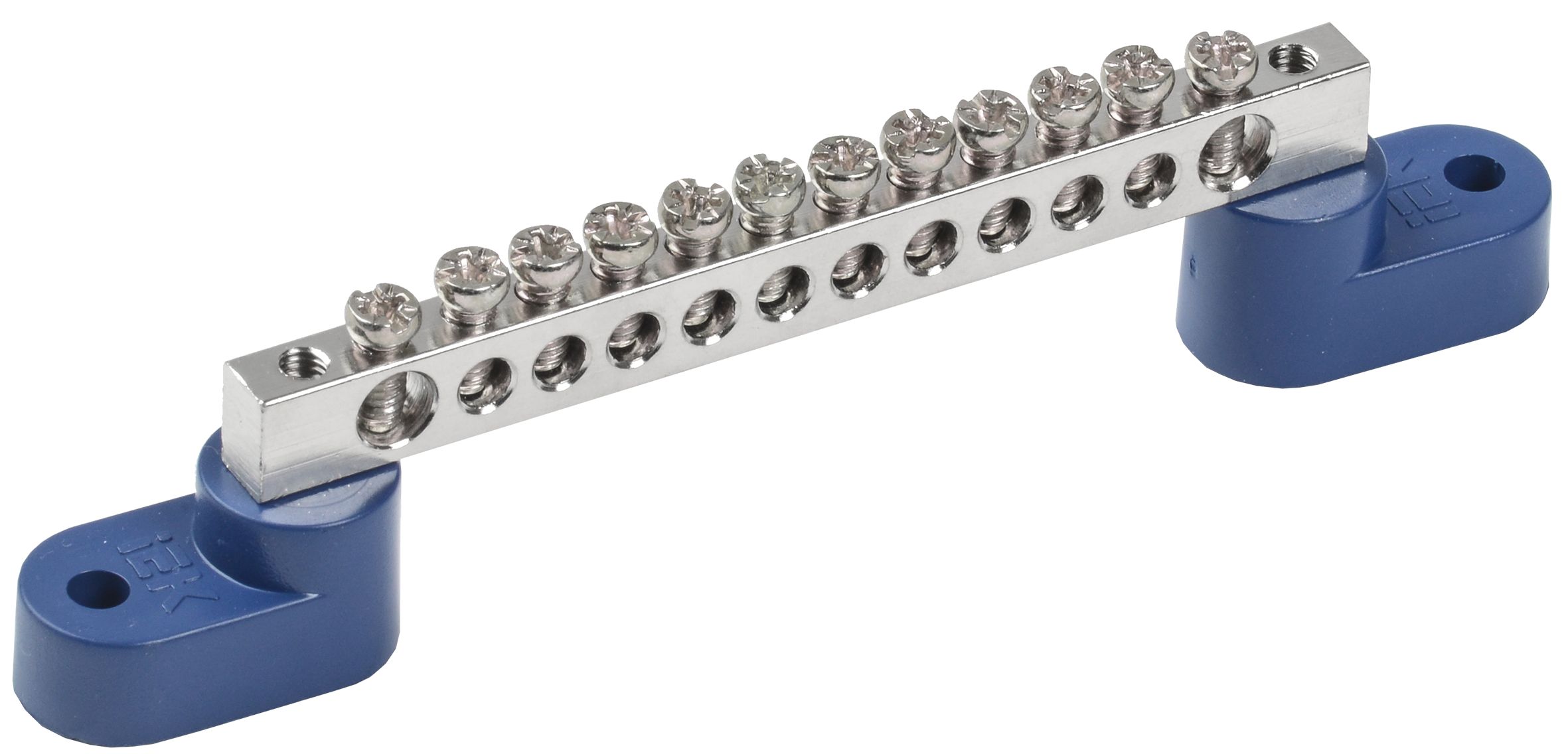 Шина N "ноль" на двух угловых изоляторах с никелевым покрытием ШНИ-6х9-12-У2-С IEK