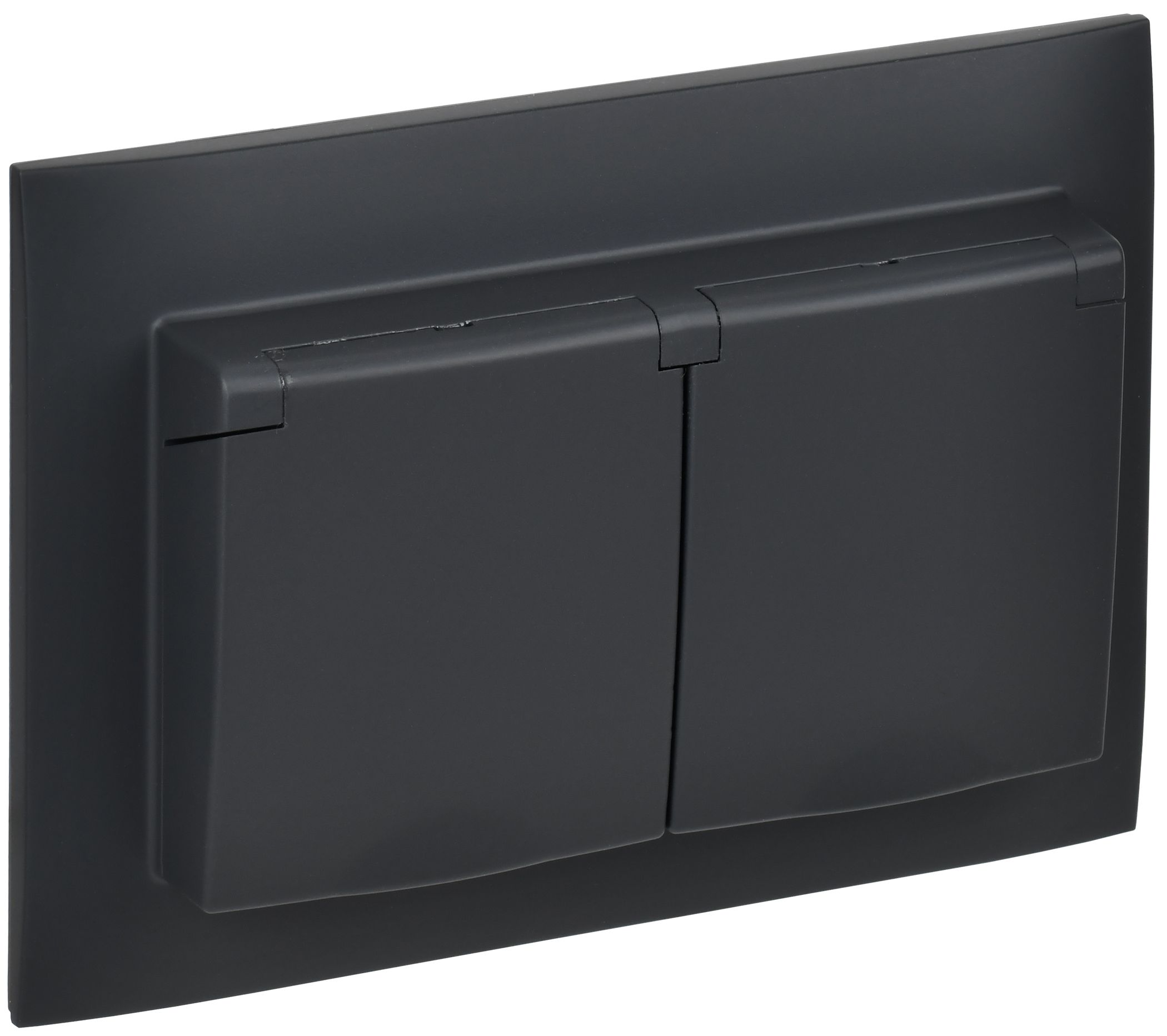 SKANDY Розетка 2-местная и крышкой 16А в сборе IP44 SK-R12G графит IEK