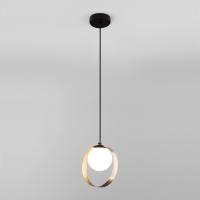 Подвесной светильник со стеклянным плафоном 50205/1 черный / бронза