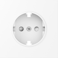 Накладка для розетки Schuko с заземлением, со шторками 16A 250 В~, глянцевый белый, серия S08