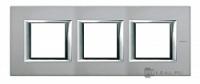 BT Axolute Темное Серебро Рамка 2+2+2 мод прямоугольная (надпись горизонтально)