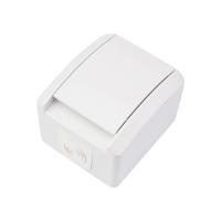 Розетка одноместная (керамика) INDUSTRIAL IP54 с заземлением, о/у, белая KRANZ