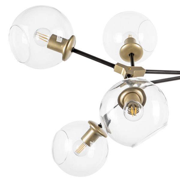 785083 Люстра BETA 8x40W E27 ЗОЛОТО/ЧЕРНЫЙ