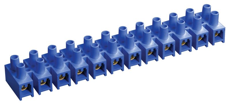 Зажим контактный винтовой ЗВИ-80 н/г 10-25мм2 12пар синий IEK