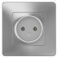 BLANCA С/У РОЗЕТКА без заземления без шторок 16А, 250В, АЛЮМИНИЙ