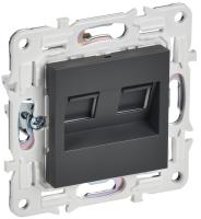 SKANDY Розетка компьютерная двойная RJ45 кат.6 SK-K04T титан IEK