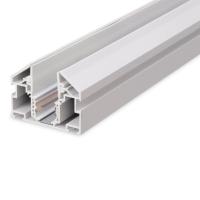 Магнитный трековый шинопровод + закладной профиль для натяжного потолка пвх 3m, белый, MAGNET AM537 3M WH